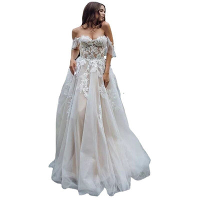 New Sexy Tube Top Lace Wedding Dress Plus Size