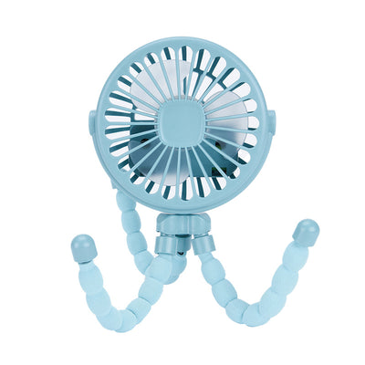 Multi Functional Children's Stroller Mini Fan Portable USB Charging Small Fan Octopus