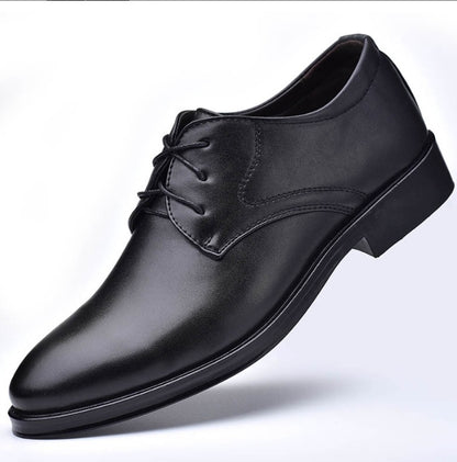 Black Shoes With Pointed Toe For Men - HJG