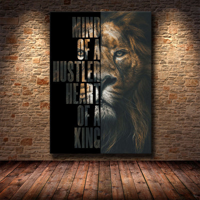 Motivational Quotes Posters And Art Wild Lion Canvas Painting - HJG