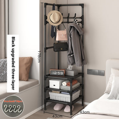 Corner Coat Rack Multi-layer Assembly Hanging Bedroom