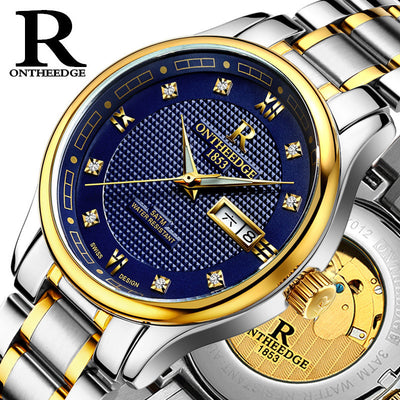 Genuine Rui edge watches men's automatic mechanical watches business men's watch luminous hollow water-proof fine steel