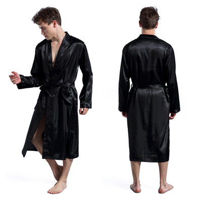 Men's Fashion Solid Color Robe Thin