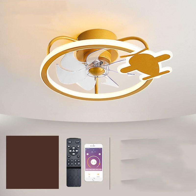 Nordic Simple Household Electric Fan Chandelier Childrens Fan Lamp Bedroom Ceiling Fan Lamp