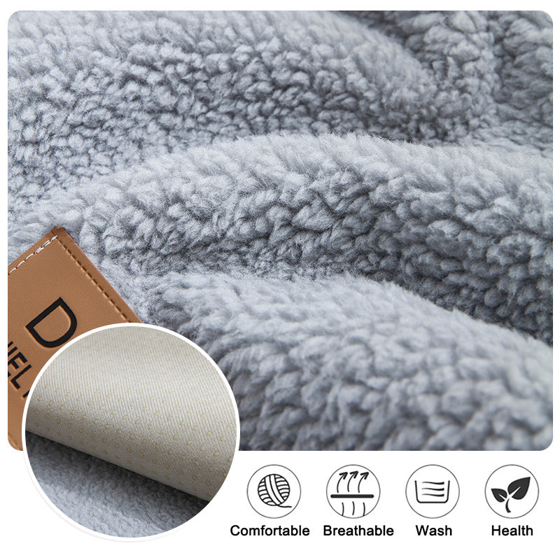 Modern Solid Color Winter Lamb Wool Sofa Towel Thicken Plush Soft And Smooth Sofa Covers For Living Room Anti-slip Couch Cover - HJG