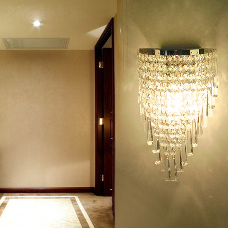 Modern Corridor Aisle Crystal Wall Lamp