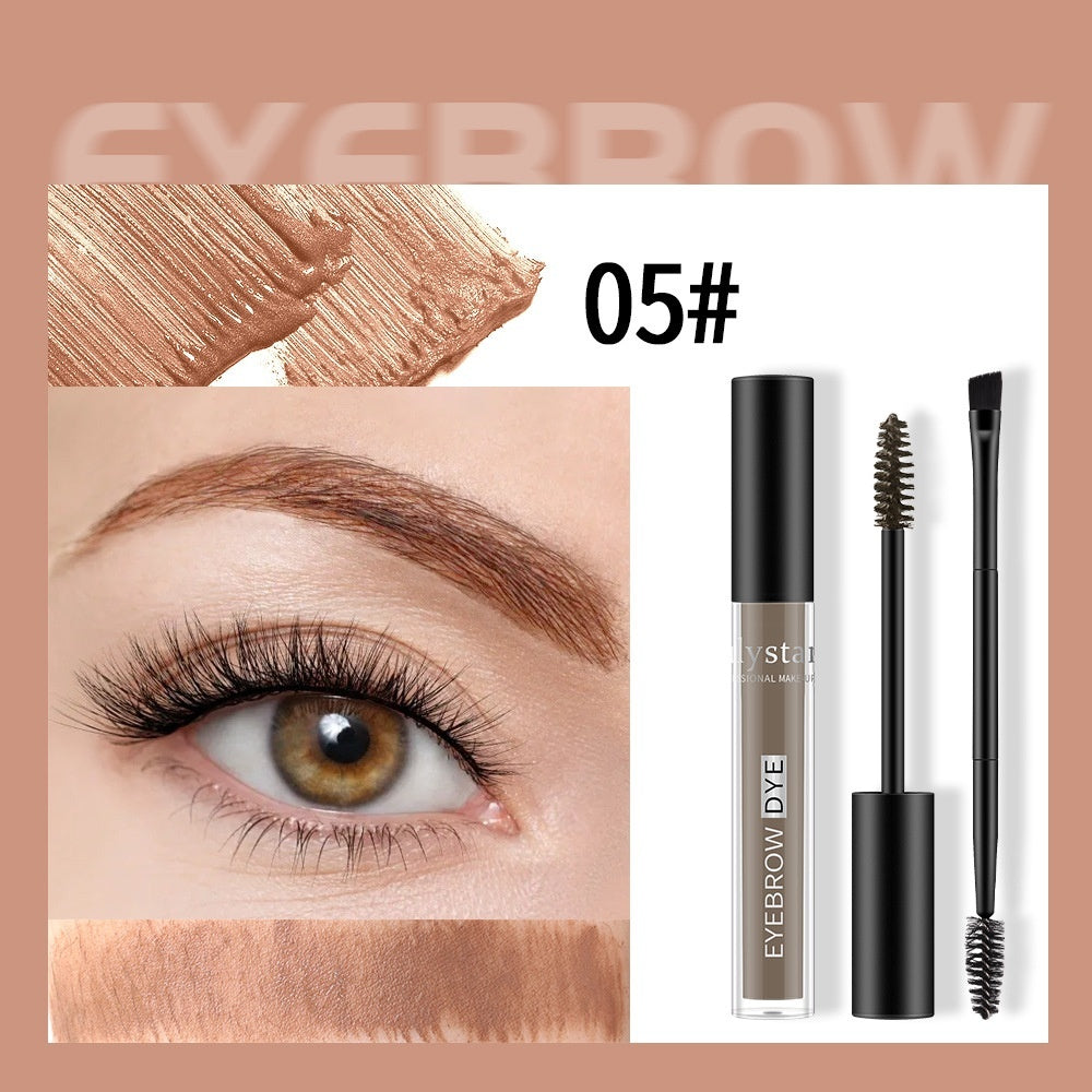 Makeup Liquid Eyebrow Cream Double-headed Eyebrow Brush Wild Natural Long Lasting Shaping Waterproof And Sweat-proof