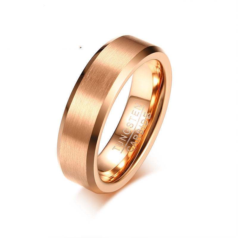 Tungsten steel brushed light body ring