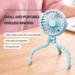 Multi Functional Children's Stroller Mini Fan Portable USB Charging Small Fan Octopus