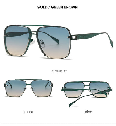 Men's Casual Fashion Metal Frame Sun Glasses - HJG