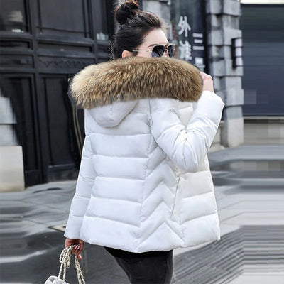 Autumn Coat Female Jacket New 2024 Hooded Parka Warm Big Fur Winter Jacket Women Wadded Ladies Plus size 5XL Women's down jacket