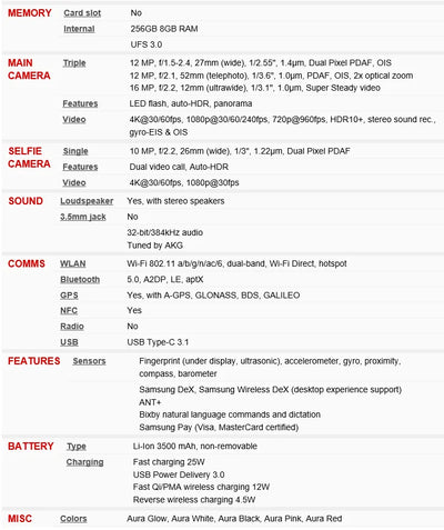 Samsung Galaxy Note10 N970U1 Note 10 N970U 256GB ROM 8GB RAM  Octa Core 6.3" NFC Snapdragon Original 4G LTE Android Cell Phone