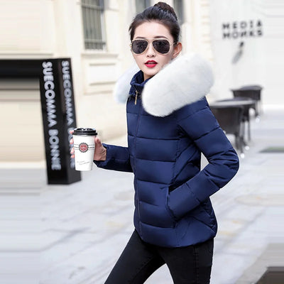 Autumn Coat Female Jacket New 2024 Hooded Parka Warm Big Fur Winter Jacket Women Wadded Ladies Plus size 5XL Women's down jacket