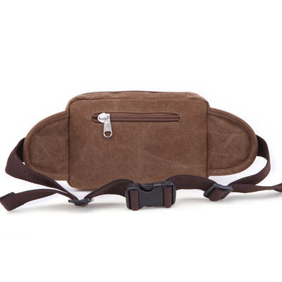 Casual Canvas Waist Bag Fashion Canvas Fanny Pack Travel Bags Outdoor Sports Climbing Camping Pockets Functional Bag