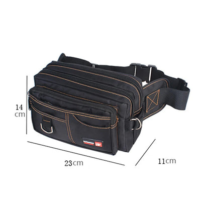 New Fashion Men's Bag High Quality Zipper Shoulder bag Fanny Pack Money Belt Waist Pouch Oxford Casual Male Travel Wallet Purse