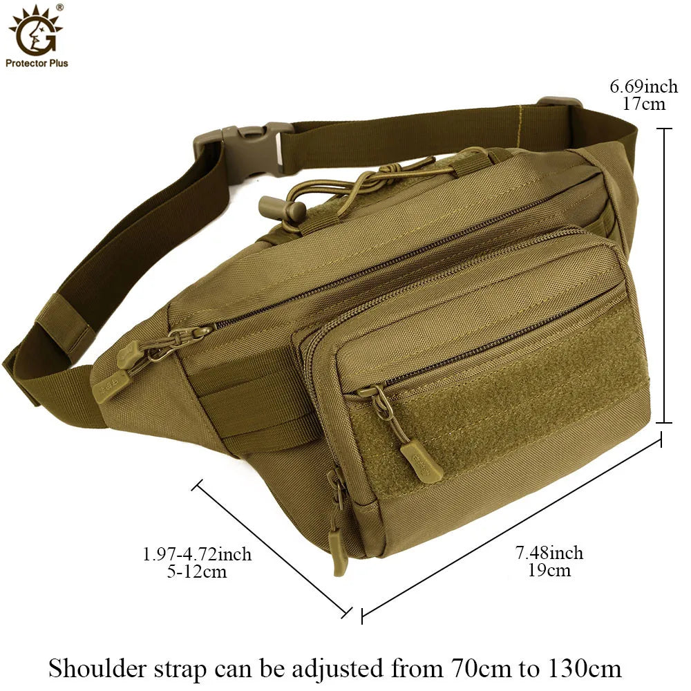 Women Men Military Tactics Waist Pack Bag Waterproof Nylon Waist Bag Fanny Pack Military Equipment Molle Bag S46