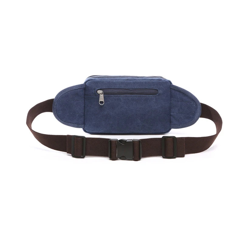 Casual Canvas Waist Bag Fashion Canvas Fanny Pack Travel Bags Outdoor Sports Climbing Camping Pockets Functional Bag