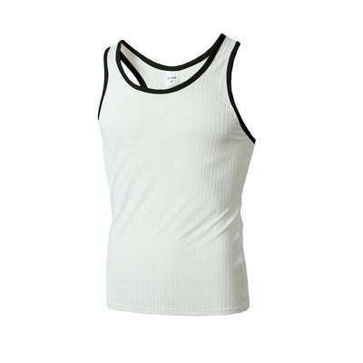 Knitted Vertical Stripes Fitness Sports Slim-fitting Vest