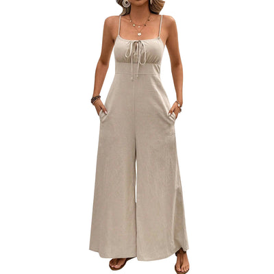 Fashion Suspenders Jumpsuit Trousers For Women