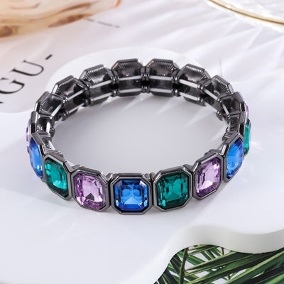 Hip Hop Bracelet Women's Full Diamond Bracelet Telescopic