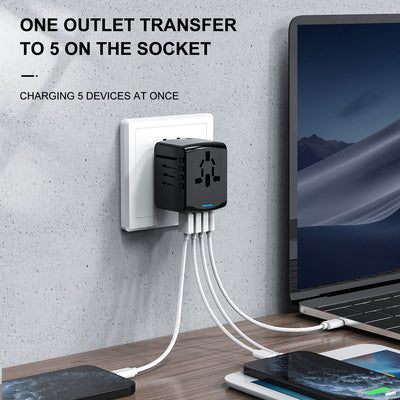 Multifunctional Travel Charger Multinational Generic Socket