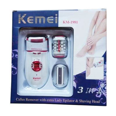 KM-1981 Women Epilator Electric Female Face Hair Removal Lady Shaver Bikini Trimmer Body Depilatory Leg Rechargeable Depilation