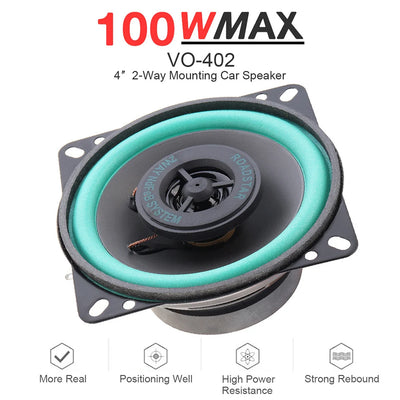 4/5/6.5-inch Car Speakers 100W/160W Max Universal HiFi Coaxial Subwoofer Car Audio Music Stereo Full Frequency Car Speakers