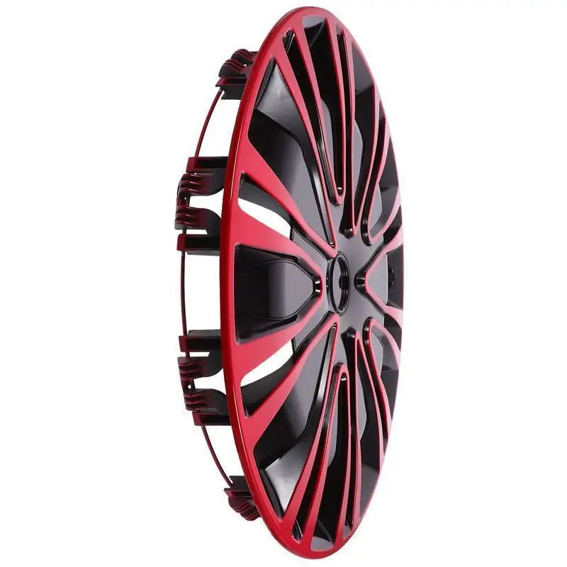 Hubcap 15 Inch Red Black Hubcaps Wheel Covers Car Wheel Case Hubcap Wheel Skin Cover Vehicle Hub Cover Car Wheel Wall Decor Car