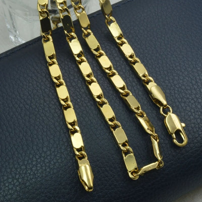 Gold Plated  New Style Cuban 50-70cm Length Chain Necklace N45