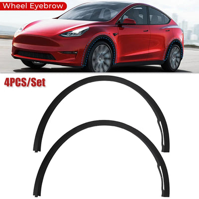 4PC Car Wheel Eyebrow Fender Mudguard Mud Flap Splash Guar For Tesla Model Y 1494185-00-B 1494161-00-B 1494186-00-B 1494162-00-B