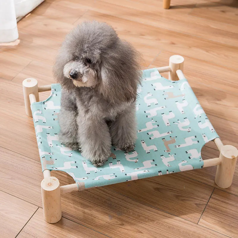 Dog Hammock With Support Detachable Washable Bed Mat Comfortable Moisture Proof Raised Dog Cat Bed With Non