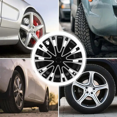 15 Inch Red Black Universal Wheel Covers Car Universal Wheel Case Universal Wheel Skin Vehicle Hub