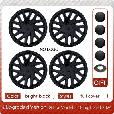 18 Inch Performance Wheel Cap 4PCS HubCap New Model 3 Highland 2024 For Tesla Replacement Automobile Full Rim Cover Accessories