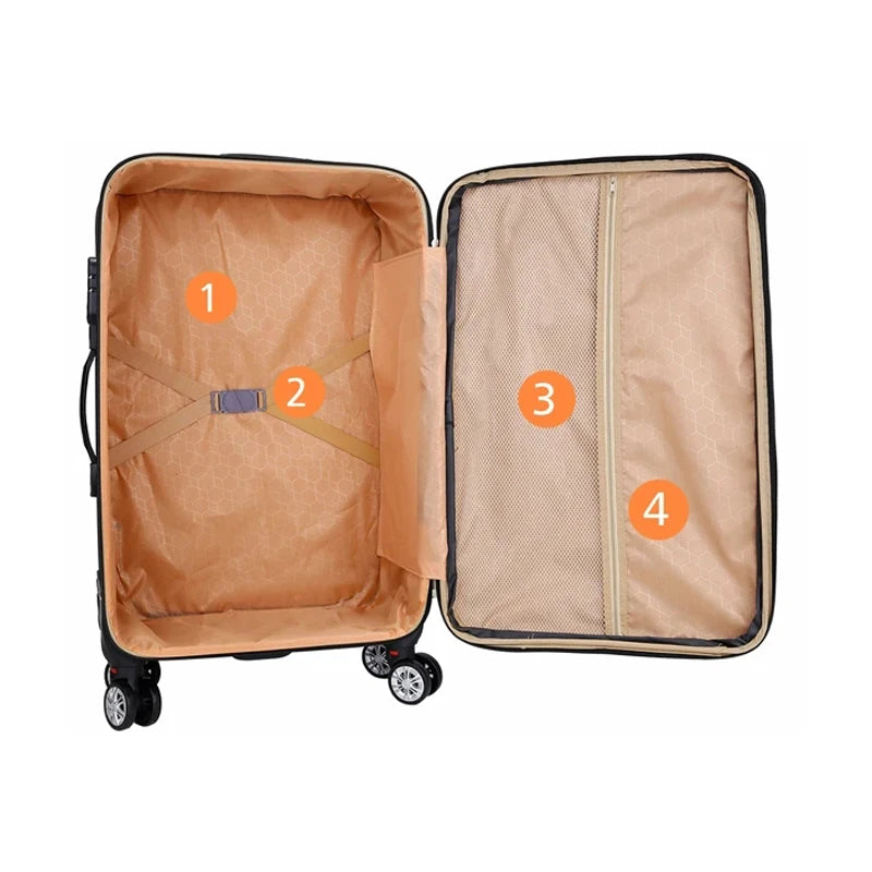 Oxford Rolling Luggage Spinner Business Brand Suitcase Cabin 20 22 24 26 28 inch High Quality Travel Bag Waterproof Trolley Case