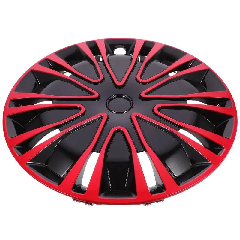 Hubcap 15 Inch Red Black Hubcaps Wheel Covers Car Wheel Case Hubcap Wheel Skin Cover Vehicle Hub Cover Car Wheel Wall Decor Car