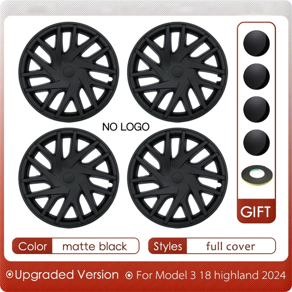 18 Inch Performance Wheel Cap 4PCS HubCap New Model 3 Highland 2024 For Tesla Replacement Automobile Full Rim Cover Accessories