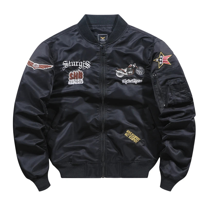 New men's bomber jacket spring and autumn original motorcycle embroidery letter coat fashion streetwear  outdoors men's clothing