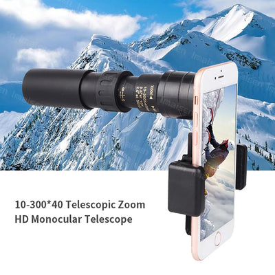 300x40 Monocular Powerful Binoculars Professional Long Range Telescope For Traveling Hunting Camping With High-Definition