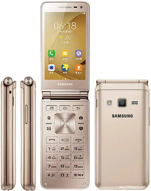 Original Samsung Galaxy Folder2 Folder 2 G1650 Quad Core Dual Sim 2GB RAM 16GB ROM  8.0MP 3.8" Flip 4G LTE Smart Mobile Phone