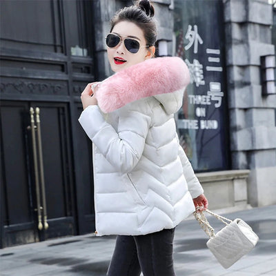 Autumn Coat Female Jacket New 2024 Hooded Parka Warm Big Fur Winter Jacket Women Wadded Ladies Plus size 5XL Women's down jacket