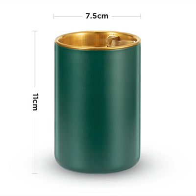 House ashtray Round Windproof Stainless Steel Smokeless Cigar Ashtray Terrace Indoor Home Decoration outdoor ashtray cupel