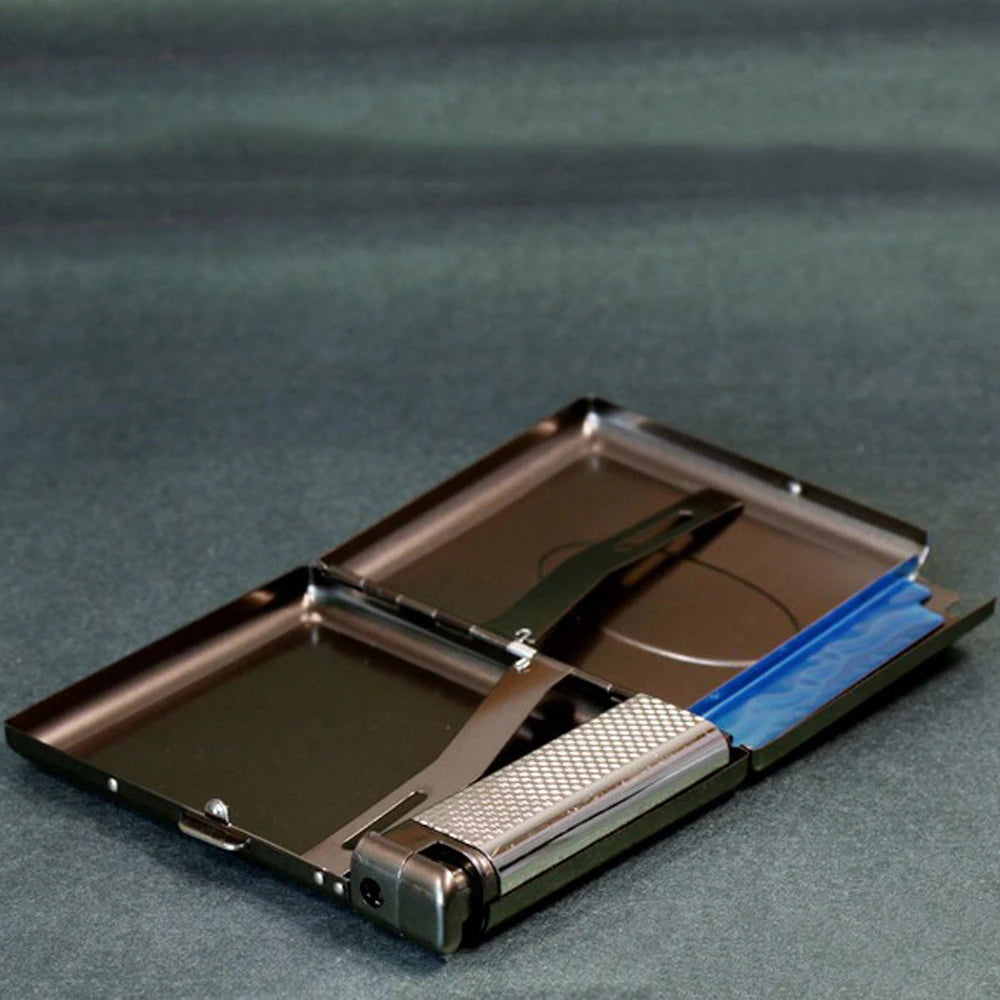 Cigarette Case with Lighter Refill Gas for Smokers