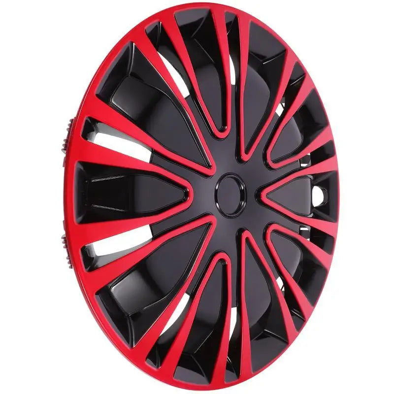 Hubcap 15 Inch Red Black Hubcaps Wheel Covers Car Wheel Case Hubcap Wheel Skin Cover Vehicle Hub Cover Car Wheel Wall Decor Car