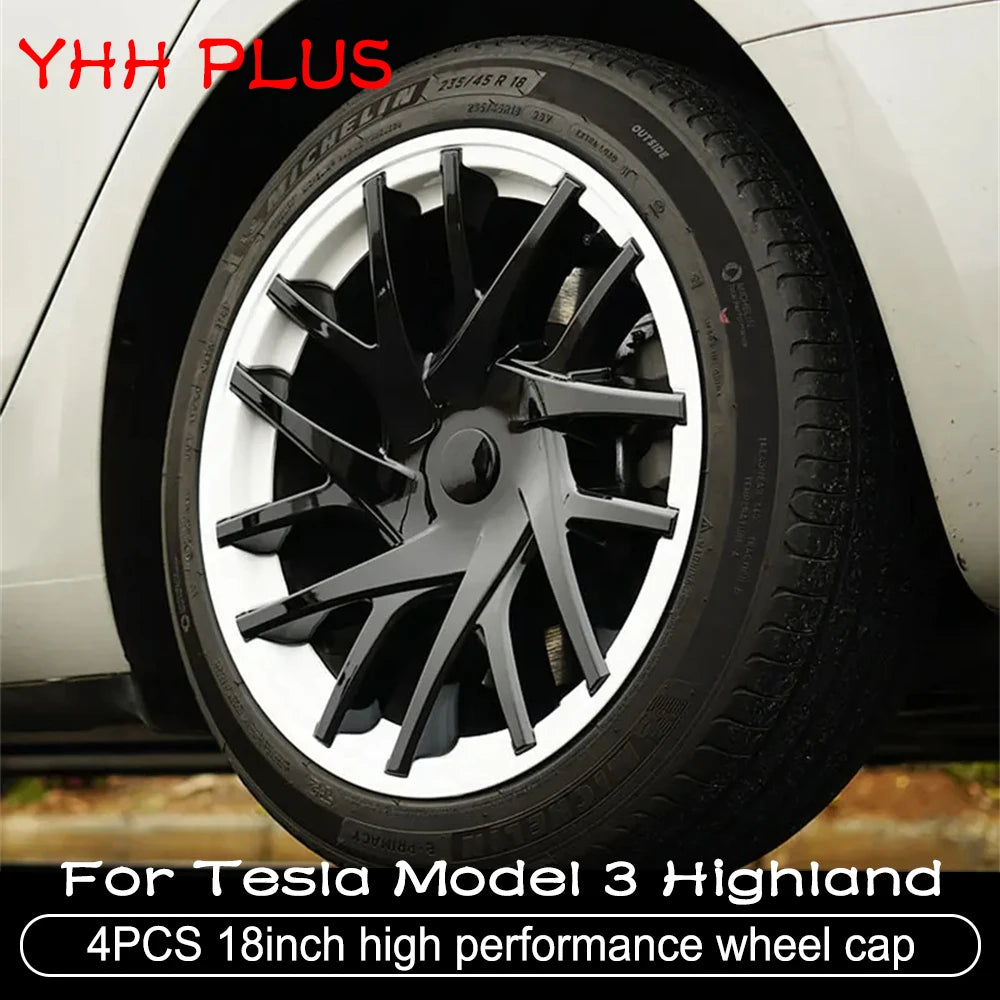 18 Inch Performance Wheel Cap 4PCS HubCap New Model 3 Highland 2024 For Tesla Replacement Automobile Full Rim Cover Accessories