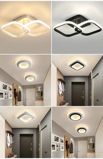 1 PC Modern LED Ceiling Light Tri-Color Dimming AC220V Surface Mount Suitable for Bedroom Hallway Living Room Pendant Light