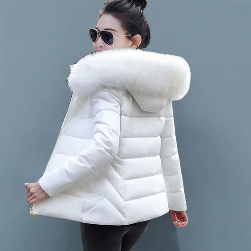 Autumn Coat Female Jacket New 2024 Hooded Parka Warm Big Fur Winter Jacket Women Wadded Ladies Plus size 5XL Women's down jacket