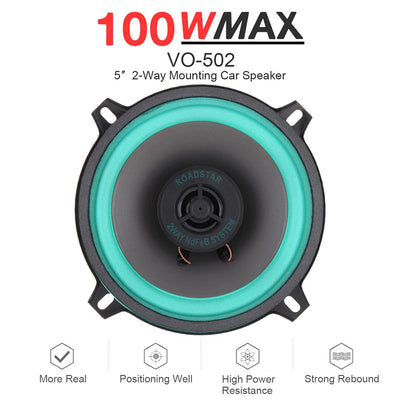 4/5/6.5-inch Car Speakers 100W/160W Max Universal HiFi Coaxial Subwoofer Car Audio Music Stereo Full Frequency Car Speakers