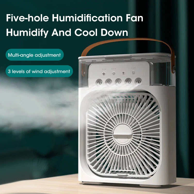 Mist Fan 3 In 1 Air Humidifie Portable Fan Air Conditioners USB Electric Fan LED Night Light Water For Home