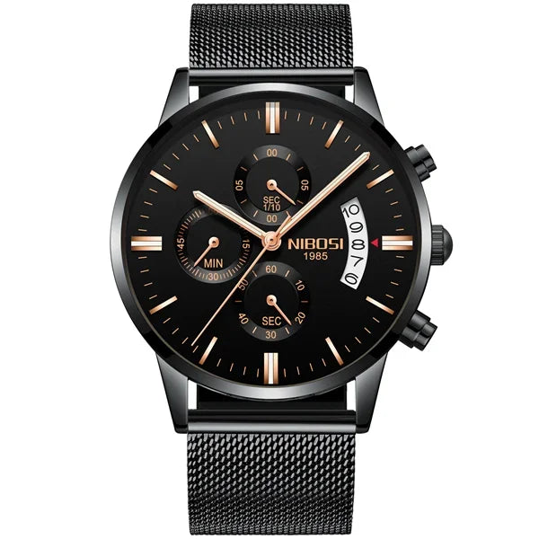 NIBOSI Relogio Masculino Men Watches Luxury Famous Top Brand Men's Fashion Casual Dress Watch Military Quartz Wristwatches Saat