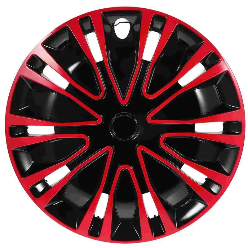 Hubcap 15 Inch Red Black Hubcaps Wheel Covers Car Wheel Case Hubcap Wheel Skin Cover Vehicle Hub Cover Car Wheel Wall Decor Car